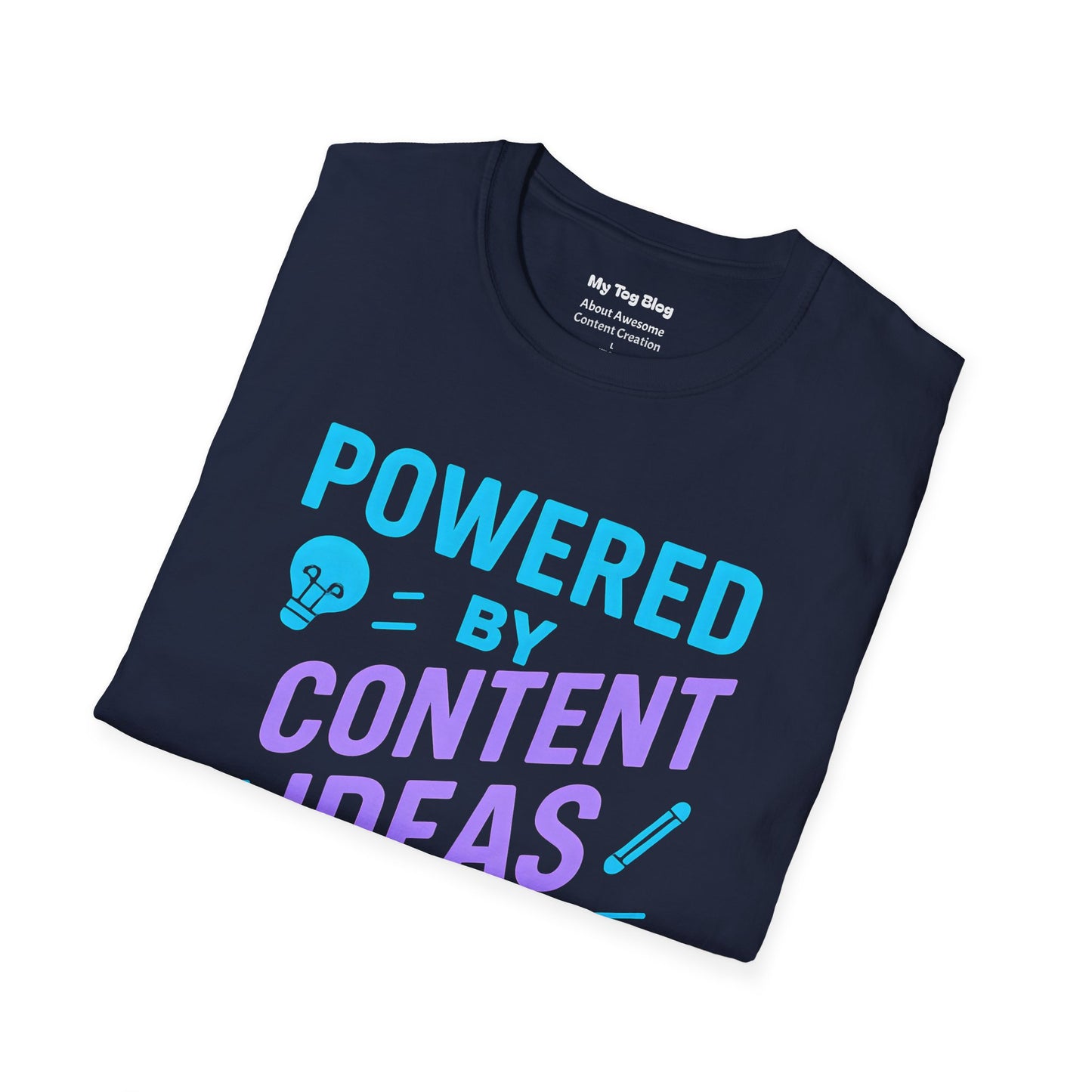 Powered by Content Creation Ideas and Coffee - T-Shirt for Creators