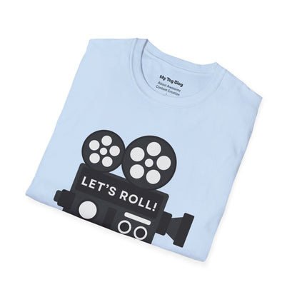 Let’s Roll Vintage Film Camera T-Shirt – Retro Filmmaker Graphic Tee