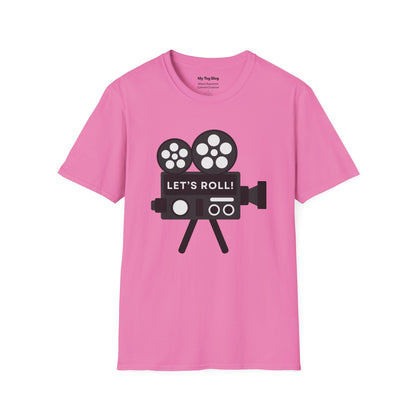 Let’s Roll Vintage Film Camera T-Shirt – Retro Filmmaker Graphic Tee